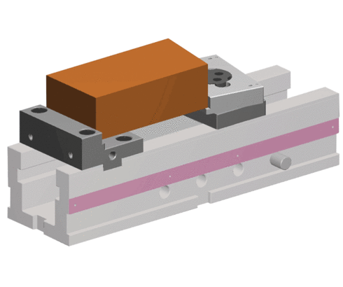 Pendulum jaw for clearing of angle errors Pendulum jaw for clearing of angle errors