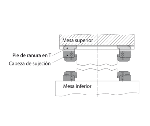 Ejemplo de montaje: Elemento de sujeción angular 3.2206 Ejemplo de montaje: Elemento de sujeción angular 3.2206