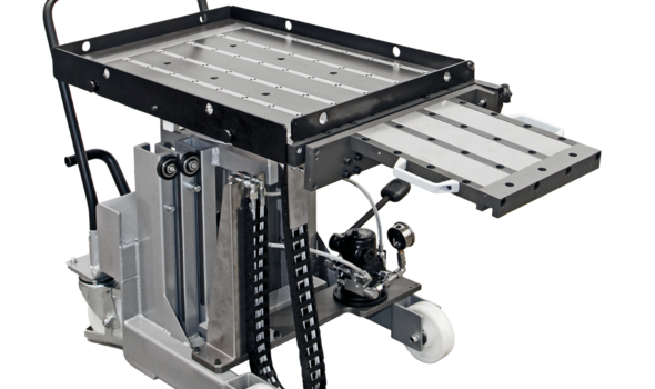 Die Changing Cart RW 1000-B with attached bridge