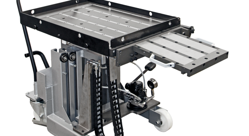 Die Changing Cart RW 1000-B with attached bridge